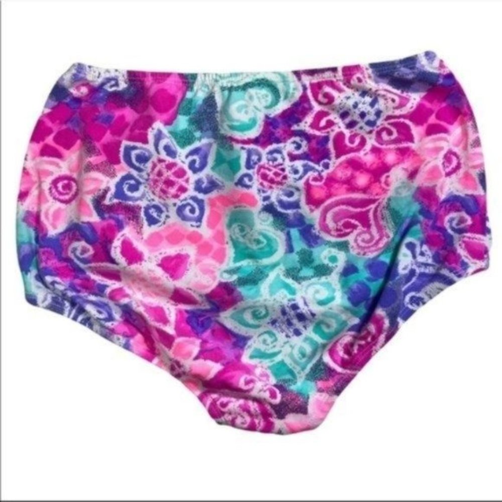 Vintage  90s Bold Boho Hippie Retro High Waisted Bikini Bottoms Shorts medium